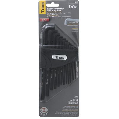 TIT12737 image(1) - TITAN 13-PC SAE LOW PROFILE HEX KEY SET