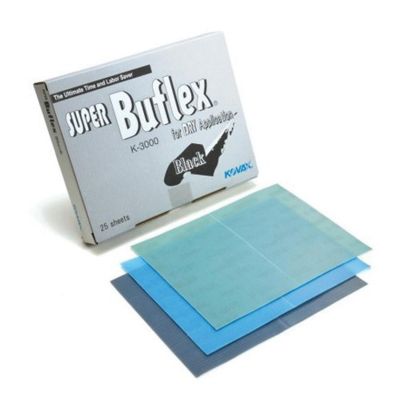 EAG1911531 image(0) - Eagle Abrasives, Inc. KOVAX Super Buflex 191-1531 Super-Tack Buflex Sheet, 130 mm W x 170 mm L, 3000 Grit, K-3000 Grade, Black