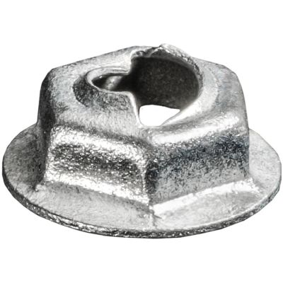 AVCAP2897 image(0) - AUVECO AP2897 Hex Washer Thread Cutting Nut, 1/4 in Stud x 1/4 in Across Flats, Zinc