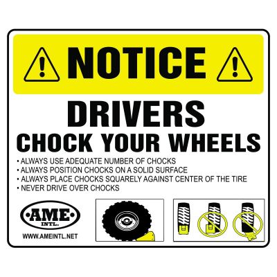 AMN15370 image(0) - AME Wheel Chock Sign