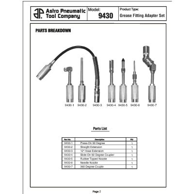 AST9430-04 image(0) - Astro Pneumatic Slide On 90 Degree Coupler