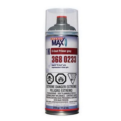 SMX3680233 image(0) - SprayMax 3680233 1K E-Coat Primer, 11.2 oz Aerosol Can, Gray, 5.4 sq-ft Coverage