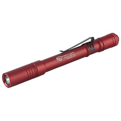 STL66136 image(1) - Streamlight Stylus Pro USB LED 350 Lumen Penlight with 120V AC Charge Cord - Red