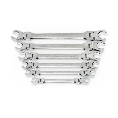 KDT81911D image(0) - GearWrench 6 Piece Flex Head Flare Nut Metric Wrench Set