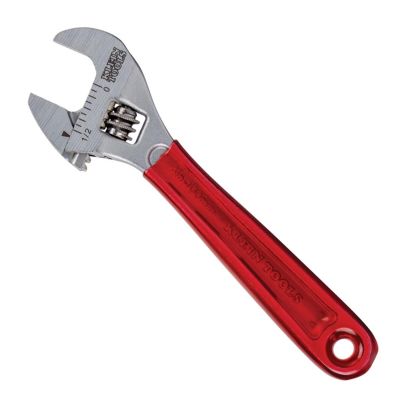KLED5064 image(0) - Klein Tools Adjustable Wrench, Plastic Dipped, 4-Inch