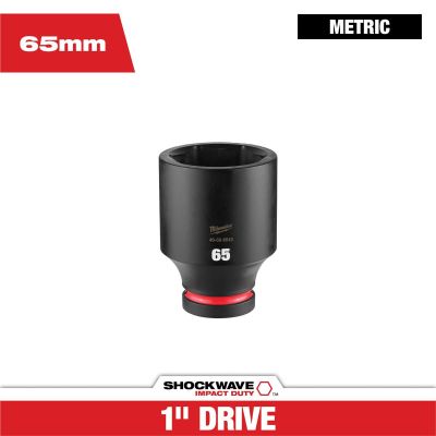 MLW49-66-6643 image(0) - Milwaukee Tool SHOCKWAVE&trade; Impact Duty 1" Drive 65MM Deep 6 Point Socket