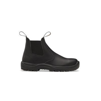BLU491-075 image(0) - Blundstone Soft Toe Elastic Side Slip-on Boot, Water Resistant, Kick Guard, Black, AU size 7.5, US size 8.5
