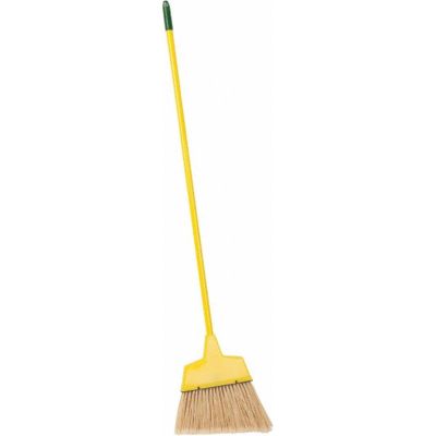 MRO09320003 image(0) - Msc Industrial Supply 12" Wide, Yellow Polypropylene Bristles, Vinyl-Coated Metal Handle, Angled Broom