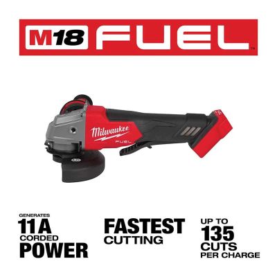 MLW2880-20 image(1) - Milwaukee Tool M18 FUEL 4-1/2" / 5" Braking Grinder Paddle Switch, No-Lock