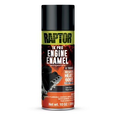 UPO4923 image(0) - U Pol Products RAPTOR Engine Enamel Satin Black 10oz