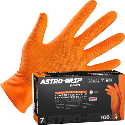 SAS66472 image(0) - SAS Safety Astro-Grip Powder-Free Exam Grade Nitrile Disposable Gloves - 7 Mil - 100PK - Medium