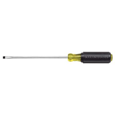 KLE60810 image(0) - Klein Tools 1/8-Inch Cabinet Mini Screwdriver, 10-Inch Round Shank