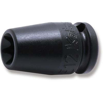 KKN13425EG-E12 image(0) - Ko-ken USA 13425EG-E12 3/8 Sq. Dr. Impact TORX E12 Socket w/ Magnet - Length 32mm