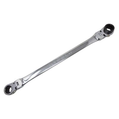 KTIXDDB27X30 image(0) - K Tool International Wrench 27mm x 30mm Ratcheting Reversible Flexible Double Box Extra Long