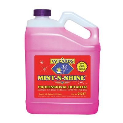 WZP01217 image(0) - Wizards Products MIST-N-SHINE 01217 High-Gloss Professional Car Detailer and Surface Cleaner, 1 gal Can, Pink
