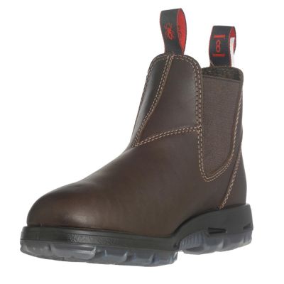 RDBUNPU10 image(0) - Redback Puma Brn Water Resis Leather Slip-On Boot, 10