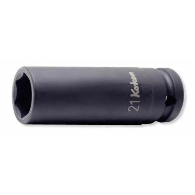 KKN14113M-19 image(0) - Ko-ken USA 14113M-19 1/2 Sq. Dr. Wheel Nut Socket 19mm 6 point Length 80mm