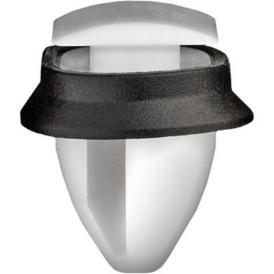 AVC22432 image(0) - AUVECO 22432 Body Side Moulding Clip with Sealer, (11 x 12 mm) Dia Top x (15 x 19 mm) Dia Bottom Head, Nylon, White