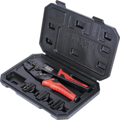 KLE3000CRKIT image(0) - Klein Tools Ratcheting Crimper Set, 10-22 AWG Terminals
