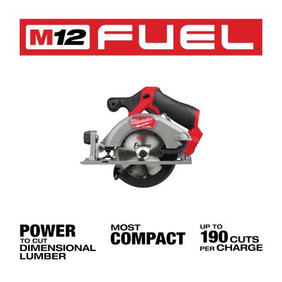 MLW2521-20 image(0) - Milwaukee Tool M12 FUEL 5-3/8 Inch Circular Saw