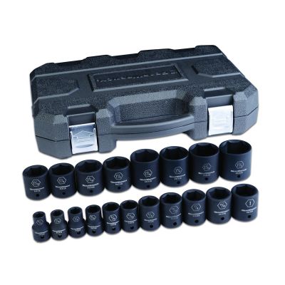 KDT84932N image(0) - GearWrench 19 Piece 1/2 Inch Drive 6 Point Standard Impact SAE Socket Set