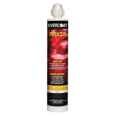 FIB812 image(0) - Fibre glass Evercoat MAXIM 100812 Fast Set Bonding Adhesive, 250 mL Cartridge, Black, Paste, 1:1 Mixing, 4 hr Curing
