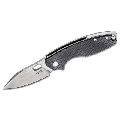 CRK5317 image(0) - CRKT (Columbia River Knife) Pilar III 8Cr13MoV Satin Plain Blade Folding Knife with Frame Lock G10 Handle - Black