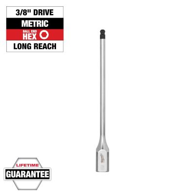 MLW45-34-1098 image(0) - Milwaukee Tool 3/8 Inch Drive 5mm Long Ball End Hex Bit Socket