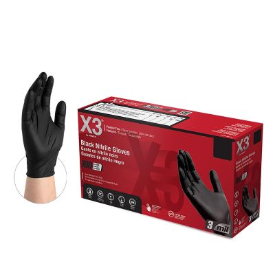 AMXBX346100 image(0) - Xtreme L X3 Powder Free, Textured, Black Nitrile
