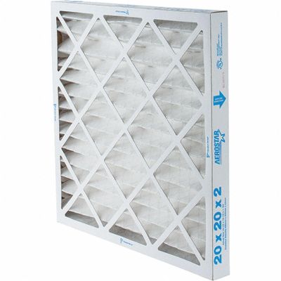 MRO6222236 image(0) - Msc Industrial Supply 20X20X2 PLEATED AIR FILTER MERV 8, CASE OF 12