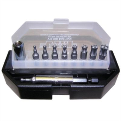 VIMVIS108 image(1) - VIM Tools Ball TORX Bit Set, 11 Piece T10 Thru T50, 1/4Mag.Driver & Bit Holder, Black Box