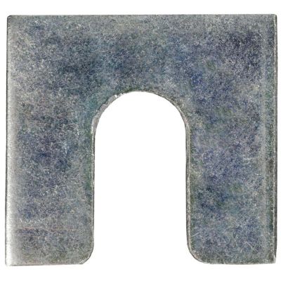 AVC3156 image(0) - AUVECO 3156 Shim, 1/8 in THK x 3/8 in Slot x 1-1/4 x 1-1/8 in, Zinc