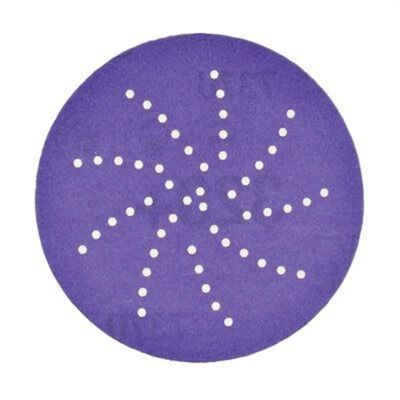 MMM31462 image(0) - 3M Cubitron II 31462 737U Series Multi-Hole Clean Sanding Abrasive Disc, 3 in Dia, 240+ Grit, Hook and Loop, Purple