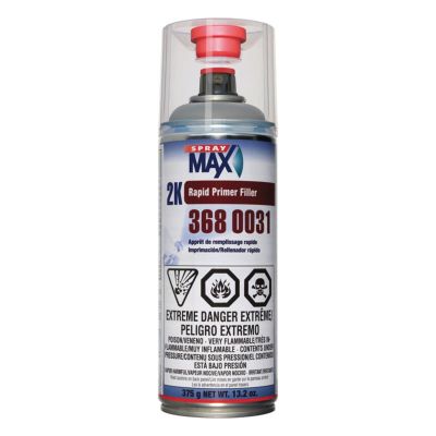 SMX3680031 image(0) - SprayMax 3680031 Universal 2K Rapid Primer Filler, Gray, 5.4 to 8.1 sq-ft Coverage, 1 hr Dry Curing