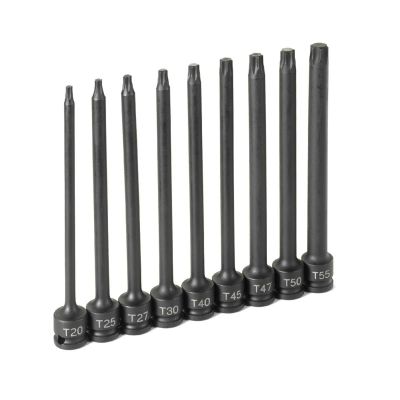 GRE1206T image(1) - Grey Pneumatic TORX SET 9PC 6" LONG