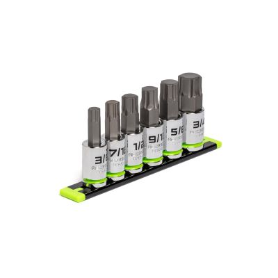 GETHCS6S image(0) - Grip Edge Tools 6-PC 1/2" Drive SAE RPT Hex bit socket set