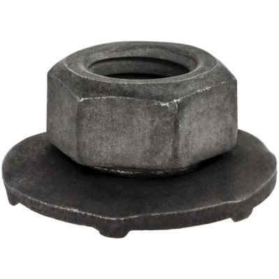 AVC12595 image(0) - AUVECO 12595 Type A Toothed Free Spinning Washer Nut, M6 x 1 mm x 7 mm H x 10 mm Across Flats x 16 mm OD, Phosphate