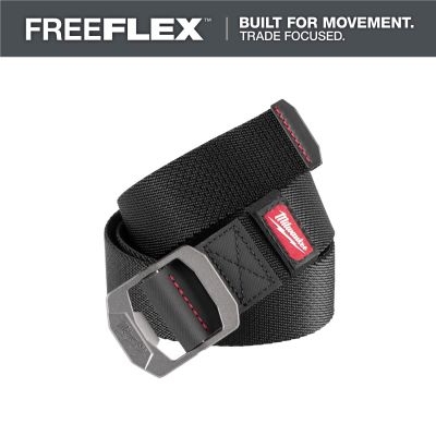 MLWM760B-M image(0) - Milwaukee Tool FREEFLEX Nylon Webbing 1.5 Inch Belt - Black - Medium