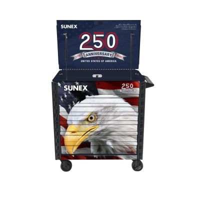 SUN8056FDBLUSA image(0) - SUNEX Tony Squindo FOUL PLUG Premium Full Drawer Service Cart