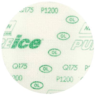 NOR88715 image(0) - Norton Pure Ice 88715 Q175 Series Non-Vacuum Sanding Disc, 6 in, P1200 Grit, Aluminum Oxide