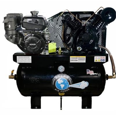ATEMPAF14G image(0) - Atlas Automotive Equipment Air Force AF14 Gas 14HP 30 Gallon Air Compressor (Will Call)
