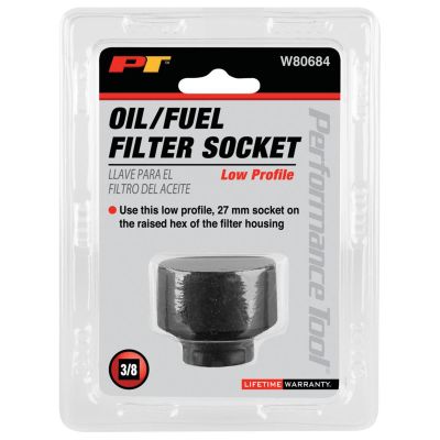WLMW80684 image(1) - Wilmar Corp. / Performance Tool 27mm Low Profile Oil/Fuel Filter Socket