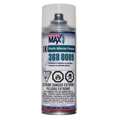 SMX3680009 image(0) - SprayMax 3680009 1K Plastic Adhesion Promoter, 10.5 oz Aerosol Can, Transparent, Liquid