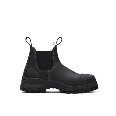 BLU990-095 image(0) - Blundstone Steel Toe Slip-On Elastic Side Boots w/ Kick Guard, Black, AU size 9.5, US size 10.5