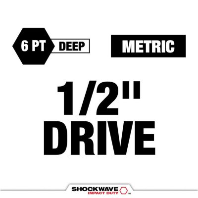 MLW49-66-7806 image(1) - Milwaukee Tool SHOCKWAVE Impact Duty 1/2 Drive 21MM Metric Lug Nut Wheel Socket