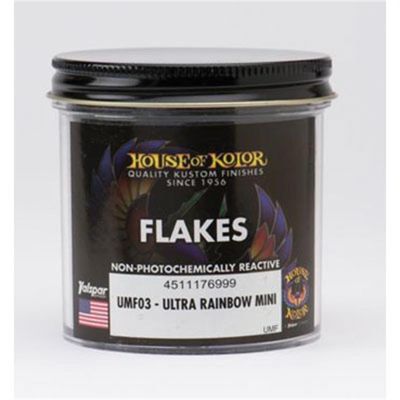 HOKUMF03-B01 image(0) - House Of Kolor UMF03-B01 UMF Series Dry Flake, 3 oz Can, Ultra Rainbo, 1/256th Square