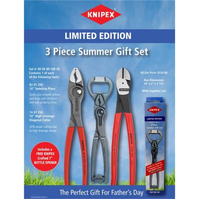 KNP9K0080188US image(0) - KNIPEX Limited Edition 3PC Summer Gift Set