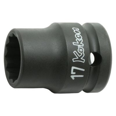 KKN14406M-23 image(0) - Ko-ken USA 14406M-23 1/2 Sq. Dr. Socket 23mm 12 point Length 38mm Thin walled