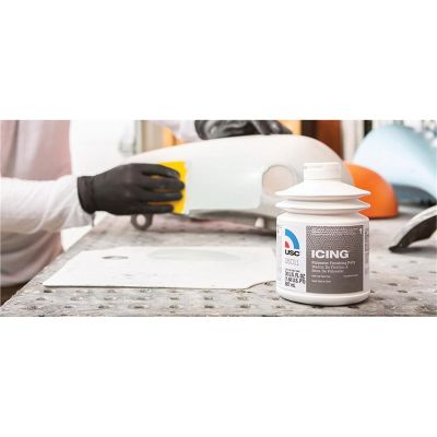 USC26011 image(0) - US Chemical Icing 26011 Polyester Finishing Putty, 30 oz Pumptainer Bottle, Off-White, Liquid