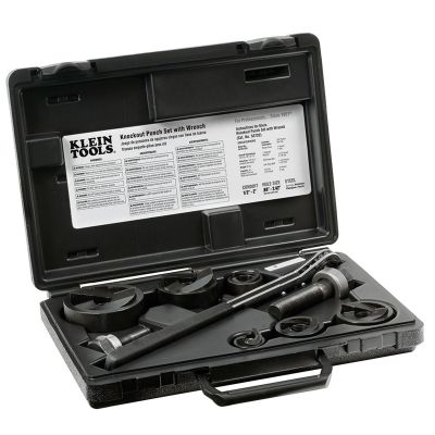 KLE53732SEN image(0) - Klein Tools Knockout Punch Set with Wrench